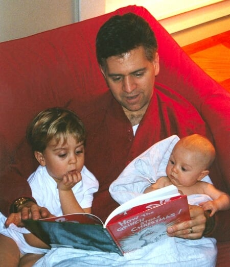 Photo of attorney Donald K. Moser with his children
